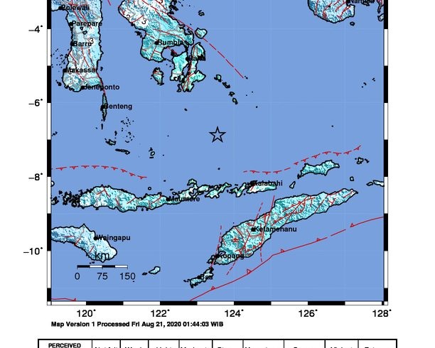NTT Diguncang Gempa Magnitudo 6,9
