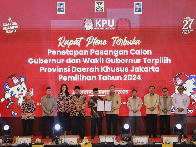 KPU DKI Tetapkan Gubernur dan Wakil Gubernur Terpilih